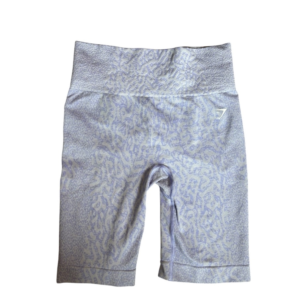 Gymshark Women's Light Gray Patterned Bike Shorts